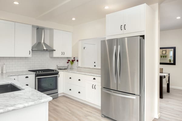 stainless steel refrigerator kitchen